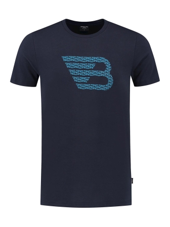 Ballin T-shirt T SHIRT WITH LOGO FRONT PRINT 22039112 NAVY