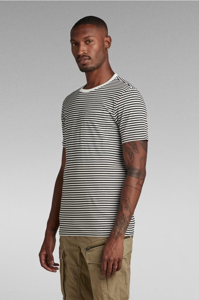 STRIPE SLIM D22778 C339 D952 Milk/Cloack