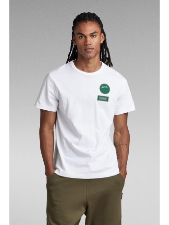 G-Star RAW T-shirt BADGES T SHIRT D23212 C336 WHITE