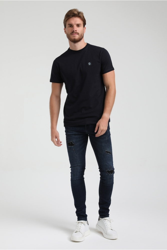 PREMIUM BASIC T SHIRT MET STRETCH 152713 NAVY 301