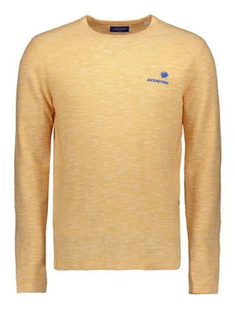 Jack & Jones Trui JORCRAYON EMBROIDERY KNIT CREW NECK 12238273 ICELAND POPPY