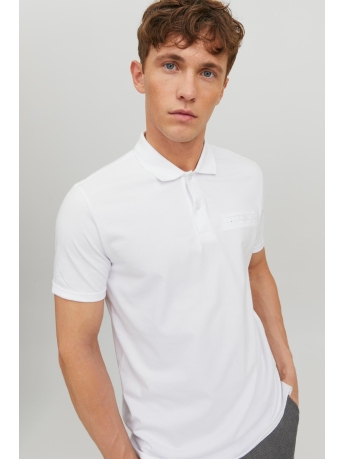 Jack & Jones Polo JPRBLAMARSEILLE AOP SS POLO 12227870 WHITE