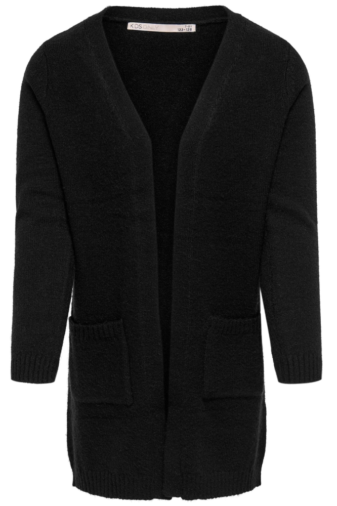 KOGLESLY L/S OPEN CARDIGAN KNT NOOS 15207308 Black