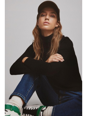 Vila Trui VIJENEVE ROLLNECK L/S KNIT TOP/SU - 14077843 BLACK