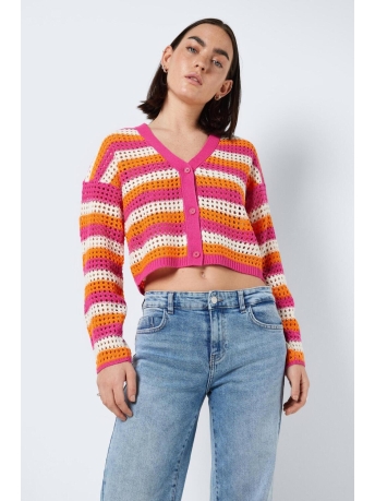 Noisy may Vest NMHOPE L/S KNIT CARDIGAN 27025739 PINK YARROW