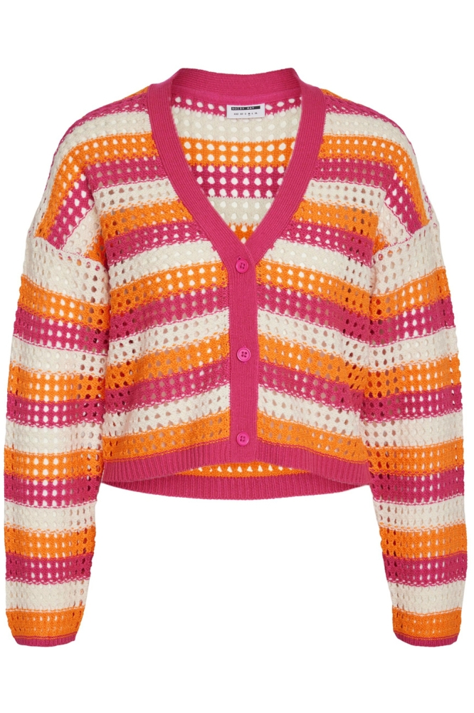 NMHOPE L/S KNIT CARDIGAN 27025739 PINK YARROW