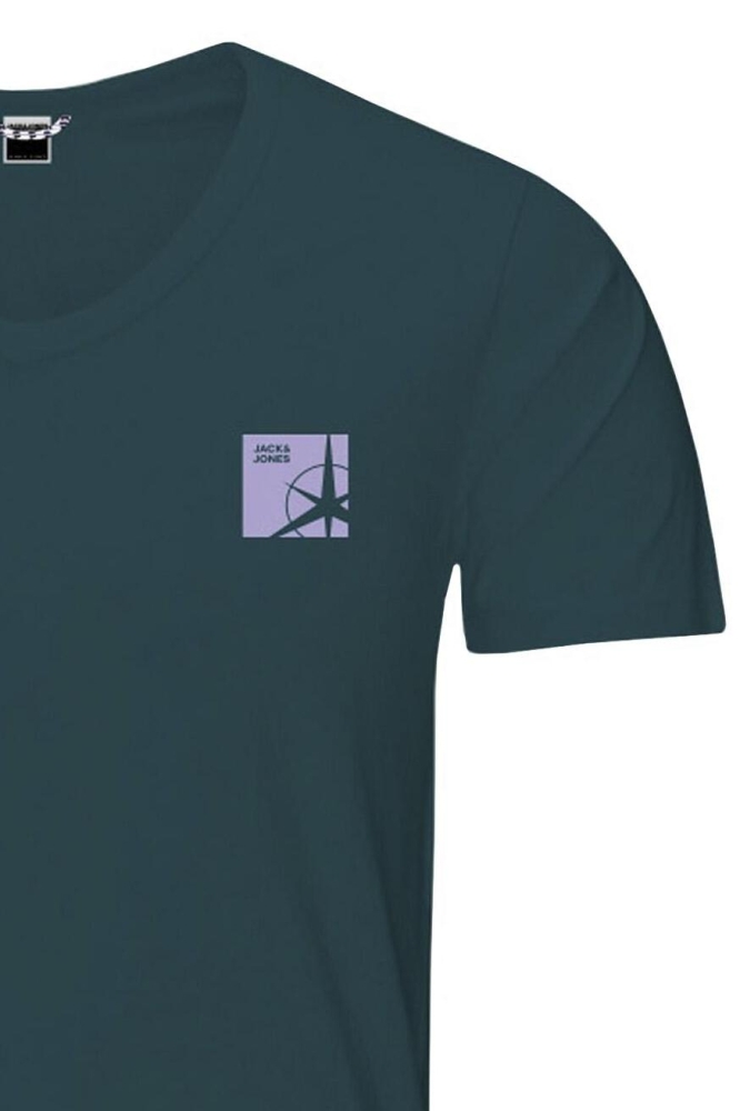 JCOFILO LOGO TEE SS V-NECK 12243114 DEEP TEAL