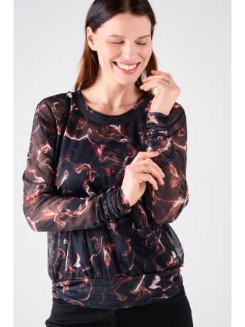 Sandwich T-shirt MESH TOP MET PRINT 21102041 80041