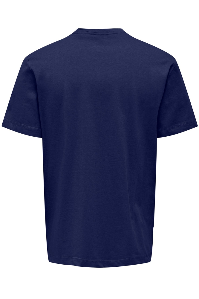 ONSMAX LIFE REG SS STITCH TEE NOOS 22025208 BEACON BLUE