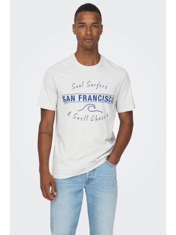 Only & Sons T-shirt ONSASHER REG SS TEE 22026039 GLACIER GRAY