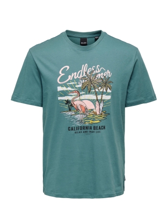 Only & Sons T-shirt ONSALBERTO REG SUMMER SS TEE 22026084 HYDRO
