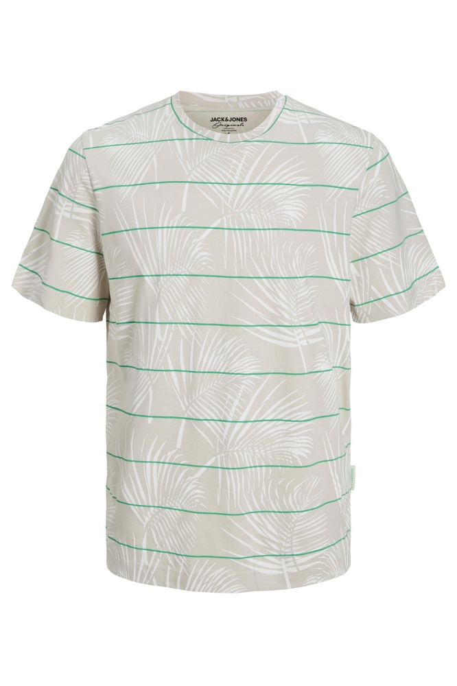 JORPALMA AOP STRIPE TEE SS CREW NEC 12235191 BRIGHT WHITE