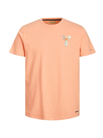 Jack & Jones T-shirt JORFRESH TOWEL TEE SS CREW NECK DUT 12238182 CORAL REEF