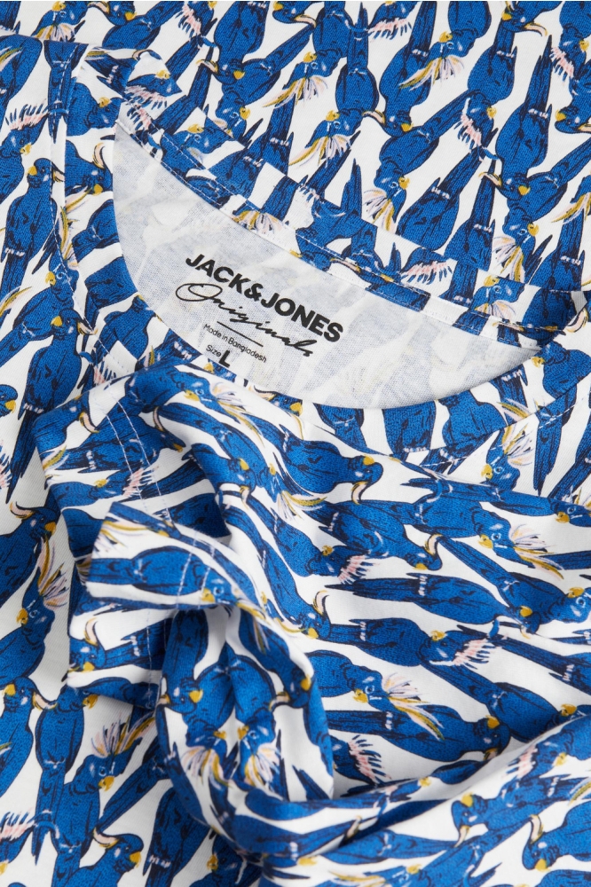 JORPALMA CONVERSATIONAL AOP TEE SS 12234278 CLOUD DANCER/ BIRDS