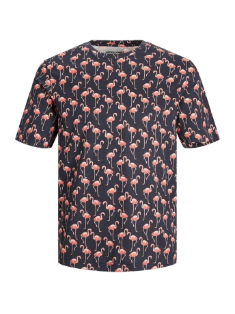 Jack & Jones T-shirt JORPALMA CONVERSATIONAL AOP TEE SS 12234278 DARK NAVY