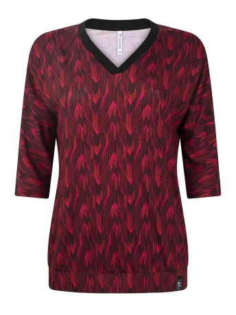 Zoso T-shirt ALICE PRINTED T SHIRT 224 RUBY RED/ BLACK
