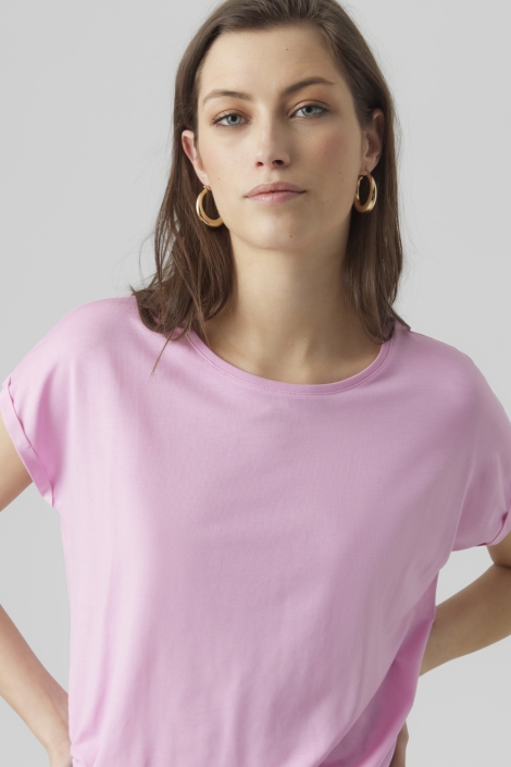 Vero Moda roze dames t-shirt | Model