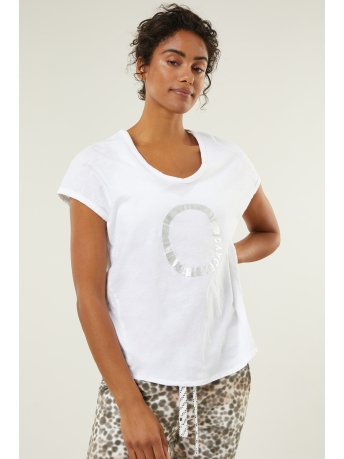 10 Days T-shirt SHORTSLEEVE TEE CIRCLE 20 746 3201 1001 WHITE