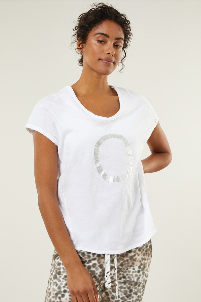 SHORTSLEEVE TEE CIRCLE 20 746 3201 1001 WHITE
