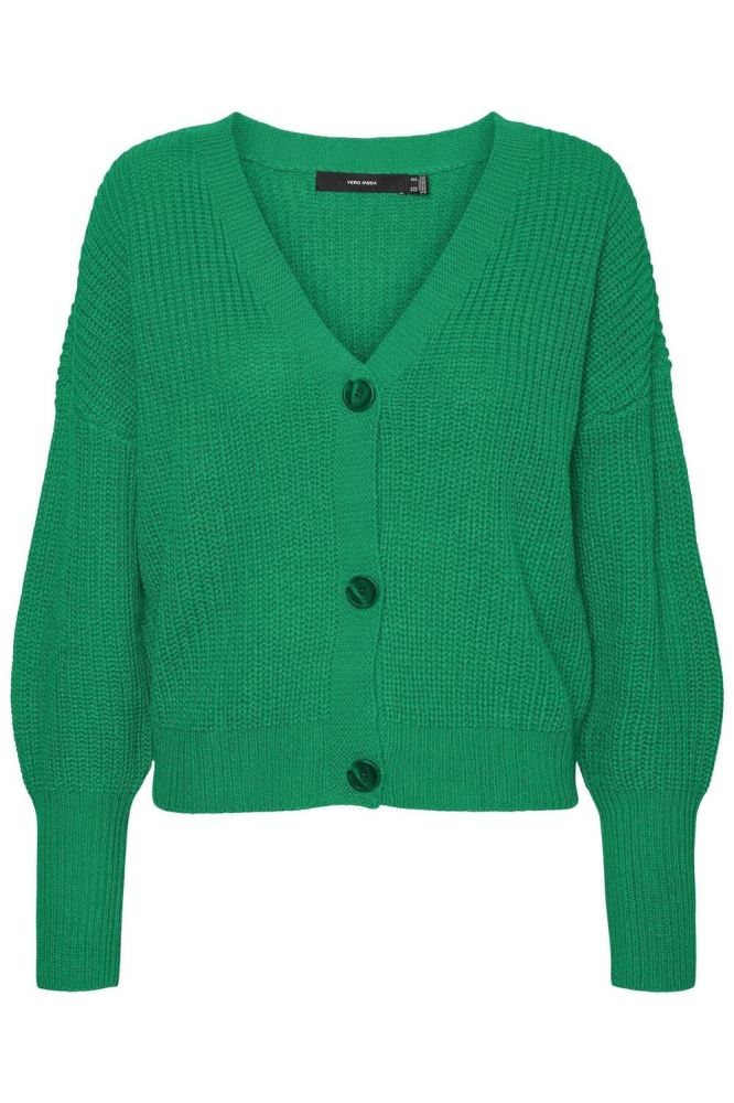 VMLEA LS V-NECK CUFF CARDIGAN  NOOS 10273853 BRIGHT GREEN