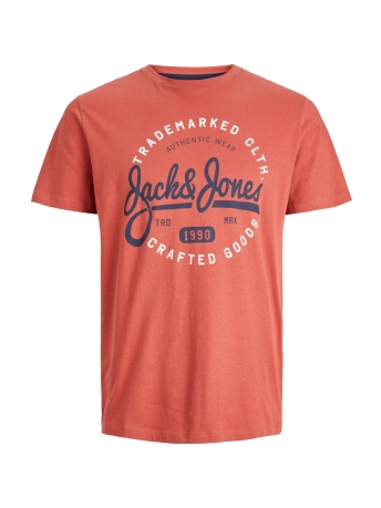 Jack & Jones T-shirt JJMIKK TEE SS CREW NECK 12235218 CLINNABAR