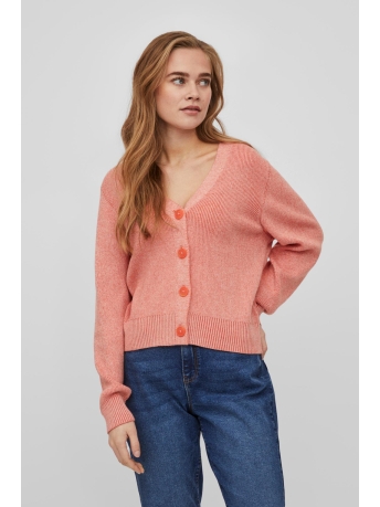 Vila Vest VIRIL MULTI SHORT L/S KNIT CARDIGAN 14079684 Misty Rose/W. TIGERLI