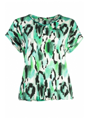 NED T-shirt NOX P SS AQUA LARGE LEOPARD 23S1 TF040 01 310 AQUA