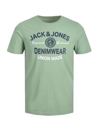 Jack & Jones T-shirt JJELOGO TEE SS O-NECK 2 COL SS23 SN 12220500 GRANITE GREEN