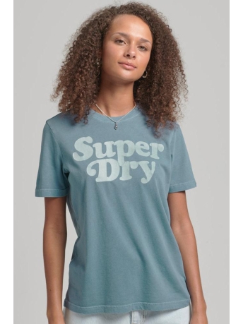 Superdry T-shirt VINTAGE COOPER CLASSIC TEE W1010865A BST HERITAGE BLUE