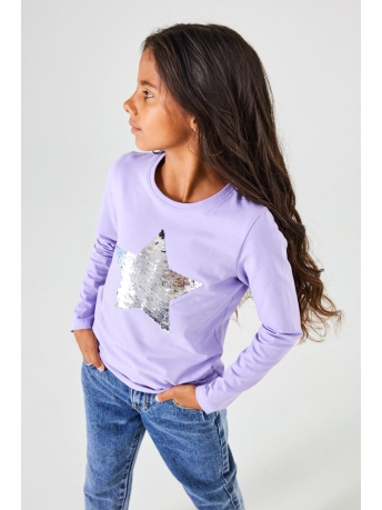 Name It T-shirt NKFBISTAR LS TOP NOOS 13212466 Sand Verbena