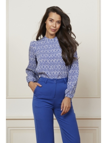 Lofty Manner Blouse TOP LINDY OA01 436 Blue Ikat