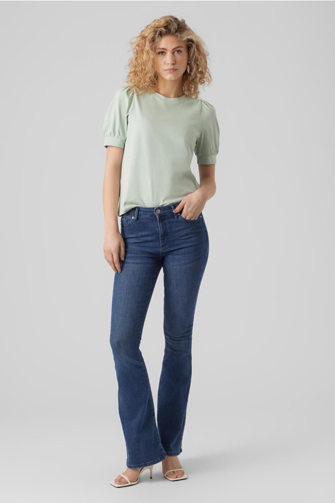 VMKERRY 2/4 O-NECK TOP VMA JRS NOO 10275520 Silt Green