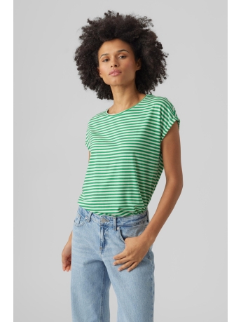 Vero Moda T-shirt VMAVA PLAIN SS TOP STRIPE GA JRS  N 10284469 BRIGHT GREEN