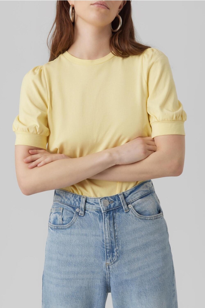 VMKERRY 2/4 O-NECK TOP VMA JRS NOOS 10275520 Lemon Meringue