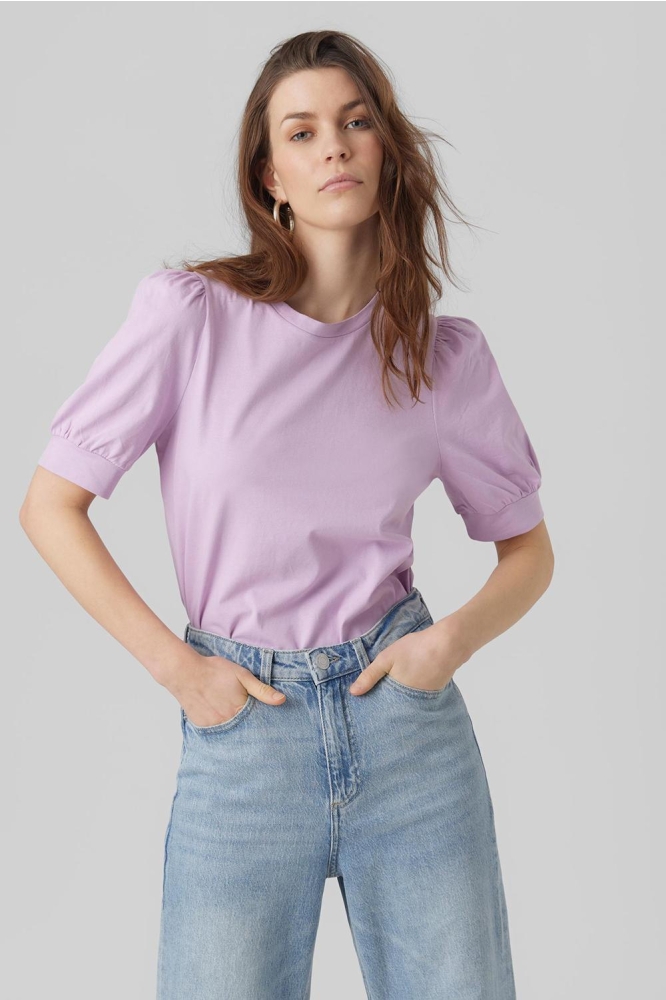 VMKERRY 2/4 O-NECK TOP  VMA JRS NOO 10275520 Orchid Bloom