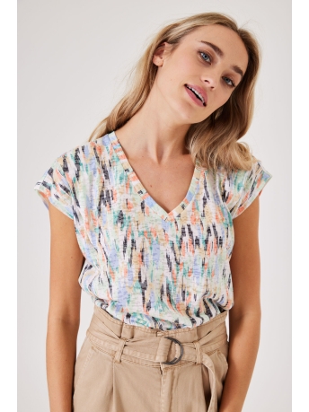 Garcia T-shirt T SHIRT MET PRINT B30205 4294 WHITECAP