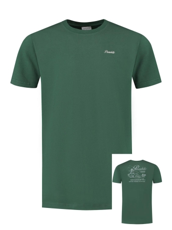 Purewhite T-shirt TSHIRT WITH PRINT ON CHEST AND BACK 23010116 94 FOREST GREEN