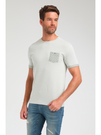 Gabbiano T-shirt JACQUARD T SHIRT MET BORSTZAK 153540 520 cactus green