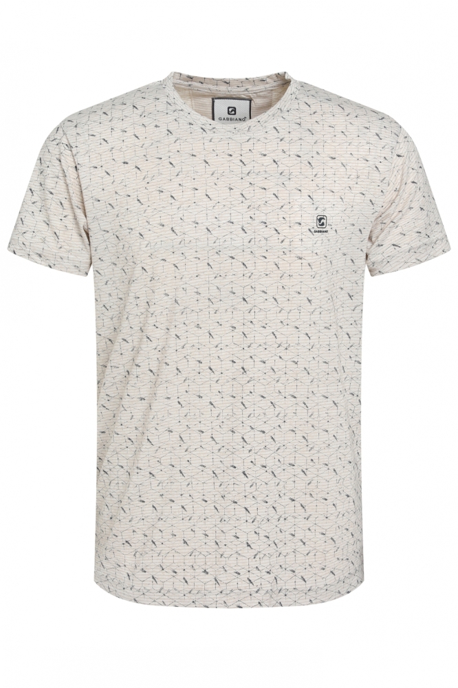 T SHIRT MET GEOMETRISCHE PRINT 153541 1002 sand