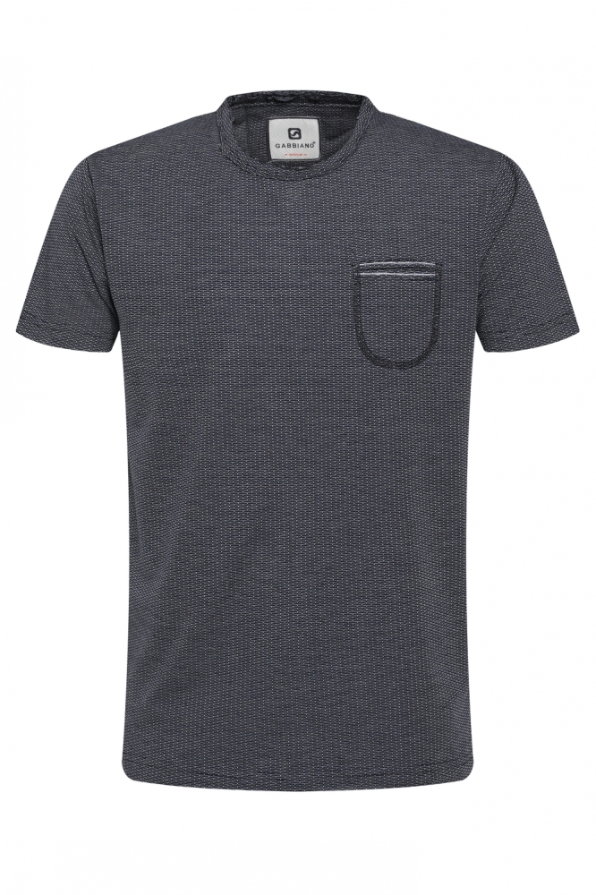 TONALE T SHIRT MET STIKSELS 153551 301 Navy