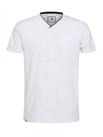 Gabbiano T-shirt ALLOVER PRINT T SHIRT MET V HALS 153561 101 White