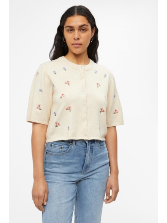 Object Vest OBJTHESS 3/4 SLEEVE CARDIGAN PB13 23040627 SANDSHELL