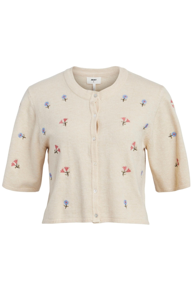 OBJTHESS 3/4 SLEEVE CARDIGAN PB13 23040627 SANDSHELL