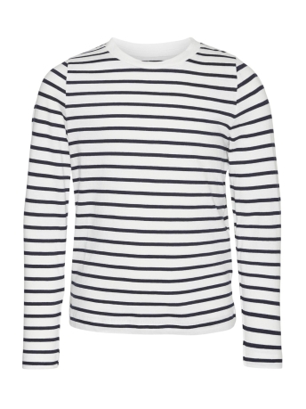Vero Moda Girl T-shirt VMLEXIE APRIL LS TOP JRS GIRL NOOS 10280135 Snow White w.Navy blazer