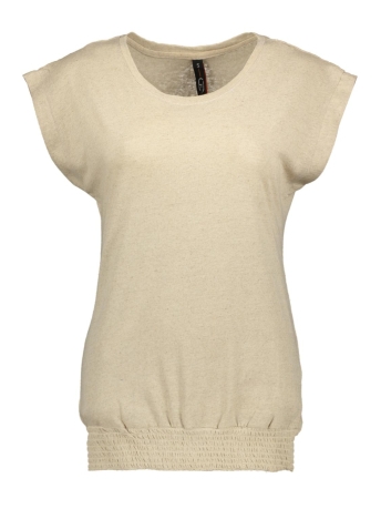 NED T-shirt VARION SS LINNEN 23S1 U183 02 625 BLEACHED SAND