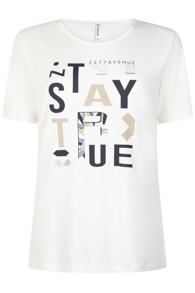 PAULINE T SHIRT WITH PRINT 231 0005 0007 OFF WHITE SAND