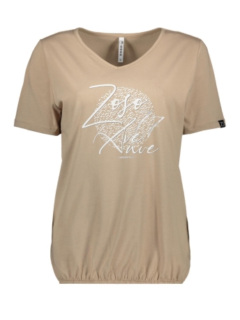 Zoso T-shirt CELINA SHIRT WITH PRINT 231 00007 0005 SAND OFF WHITE