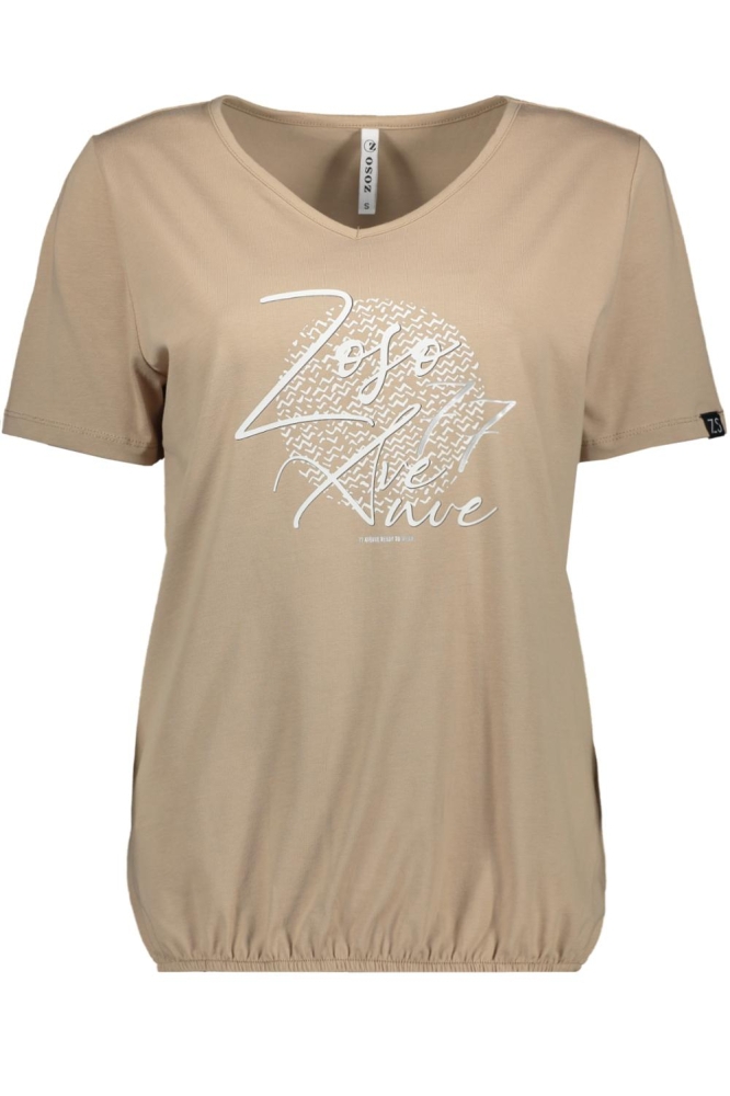CELINA SHIRT WITH PRINT 231 00007 0005 SAND OFF WHITE