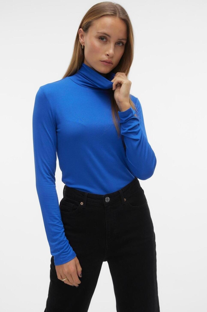 VMALBERTE LS ROLLNECK TOP JRS NOOS 10293803 Beaucoup Blue