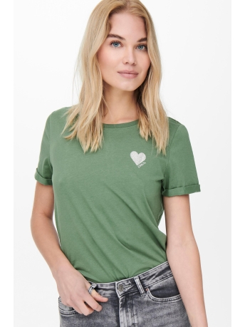 Only T-shirt ONLKITA S/S LOGO TOP NOOS 15244714 Dark Ivy STB